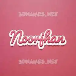 noorjhan in Red Scribble style - 3D name wallpaper