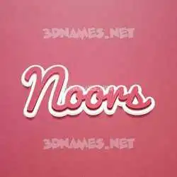 noors in Red Scribble style - 3D name wallpaper
