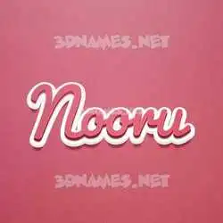 nooru in Red Scribble style - 3D name wallpaper