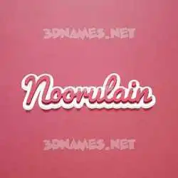noorulain in Red Scribble style - 3D name wallpaper