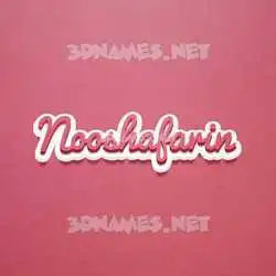 nooshafarin in Red Scribble style - 3D name wallpaper