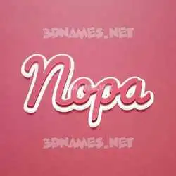 nopa in Red Scribble style - 3D name wallpaper