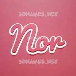 nor in Red Scribble style - 3D name wallpaper