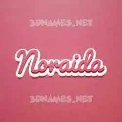 noraida in Red Scribble style - 3D name wallpaper