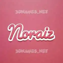 noraiz in Red Scribble style - 3D name wallpaper