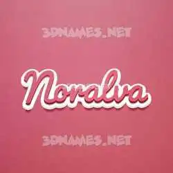 noralva in Red Scribble style - 3D name wallpaper