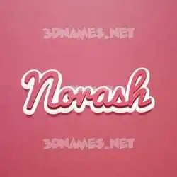 norash in Red Scribble style - 3D name wallpaper