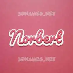 norbert in Red Scribble style - 3D name wallpaper