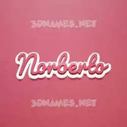 norberto in Red Scribble style - 3D name wallpaper