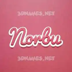 norbu in Red Scribble style - 3D name wallpaper