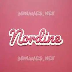 nordine in Red Scribble style - 3D name wallpaper