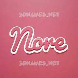 nore in Red Scribble style - 3D name wallpaper