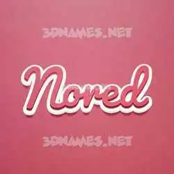 nored in Red Scribble style - 3D name wallpaper