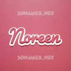 noreen in Red Scribble style - 3D name wallpaper