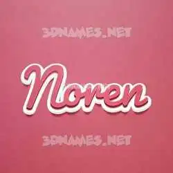 noren in Red Scribble style - 3D name wallpaper