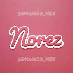 norez in Red Scribble style - 3D name wallpaper