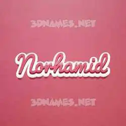 norhamid in Red Scribble style - 3D name wallpaper