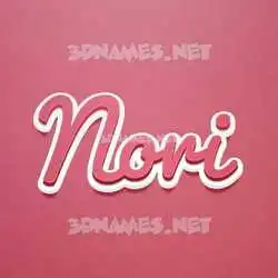 nori in Red Scribble style - 3D name wallpaper