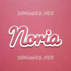 noria in Red Scribble style - 3D name wallpaper
