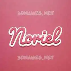 noriel in Red Scribble style - 3D name wallpaper