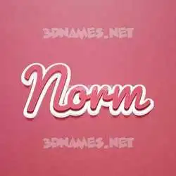 norm in Red Scribble style - 3D name wallpaper