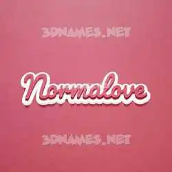normalove in Red Scribble style - 3D name wallpaper