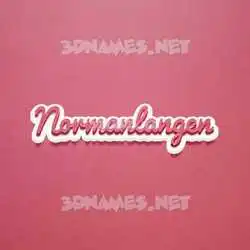 normanlangen in Red Scribble style - 3D name wallpaper