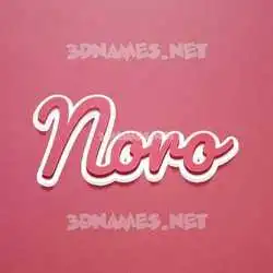 noro in Red Scribble style - 3D name wallpaper