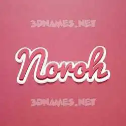 noroh in Red Scribble style - 3D name wallpaper