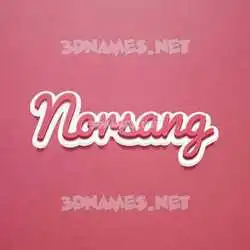 norsang in Red Scribble style - 3D name wallpaper