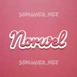 norwel in Red Scribble style - 3D name wallpaper