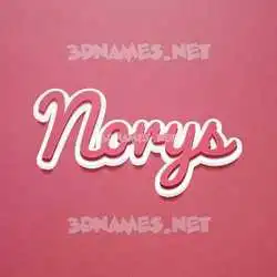 norys in Red Scribble style - 3D name wallpaper
