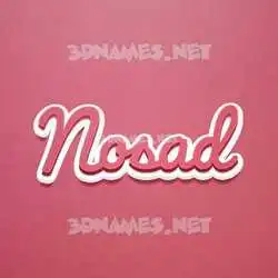 nosad in Red Scribble style - 3D name wallpaper