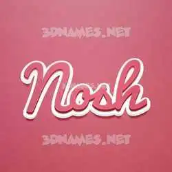nosh in Red Scribble style - 3D name wallpaper