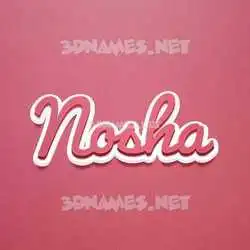 nosha in Red Scribble style - 3D name wallpaper