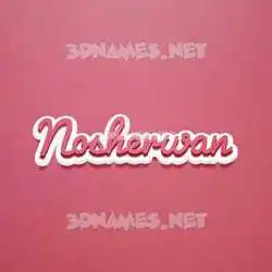 nosherwan in Red Scribble style - 3D name wallpaper