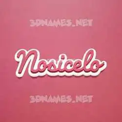 nosicelo in Red Scribble style - 3D name wallpaper
