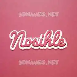 nosihle in Red Scribble style - 3D name wallpaper