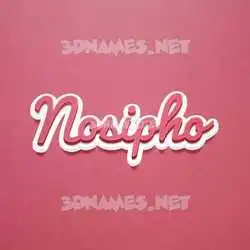 nosipho in Red Scribble style - 3D name wallpaper