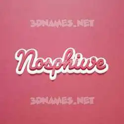 nosphiwe in Red Scribble style - 3D name wallpaper