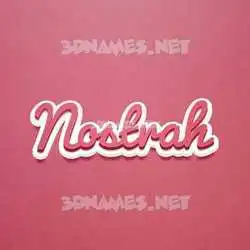 nostrah in Red Scribble style - 3D name wallpaper