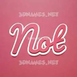not in Red Scribble style - 3D name wallpaper