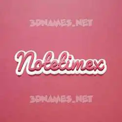 notetimex in Red Scribble style - 3D name wallpaper