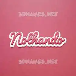 nothando in Red Scribble style - 3D name wallpaper