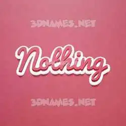 nothing in Red Scribble style - 3D name wallpaper
