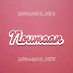 noumaan in Red Scribble style - 3D name wallpaper