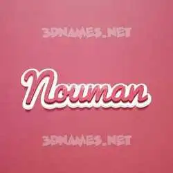 nouman in Red Scribble style - 3D name wallpaper