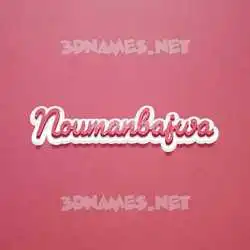 noumanbajwa in Red Scribble style - 3D name wallpaper