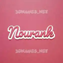 nourank in Red Scribble style - 3D name wallpaper