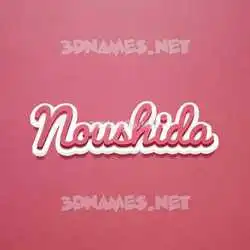 noushida in Red Scribble style - 3D name wallpaper